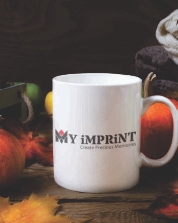 My imprint 11 oz mug wrap around white